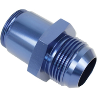 Proflow Inlet Fittings, Aluminium, -16 AN Male to 1 3/16 in. Straight Cut Male, Blue Anodised