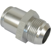 Proflow Inlet Fittings, Aluminium, -20 AN Male to 1 3/20 in. Straight Cut Male, Silver Anodised