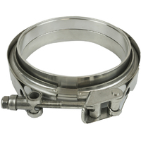Proflow V-band Exhaust Clamp Quick Release Stainless Steel, Natural, 3.00 in. O.D. Pipe, Kit