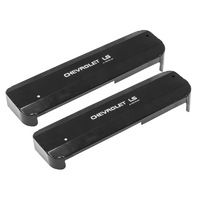 Proflow Ignition Coil Covers, LS, Fabricated Aluminium, Black Powder Coated, For Chevrolet LS Logo, Pair