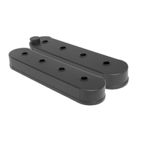 Proflow Valve Covers, LS Aluminium Fabricated, Black Wrinkle, Tall, No Coil Stand, Pair