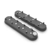 Proflow Valve Covers, For Holden/Chev Commodore LS, Cast Aluminium, With Coil Mounting Post, Black, Set 
