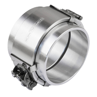 Proflow Tubing Coupler, Quick Release Clamp Assembly, Silver Anodised, 2.50in., Each