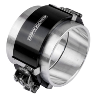 Proflow Tubing Coupler, Quick Release Clamp Assembly, Black Anodised, 4.00in., Each